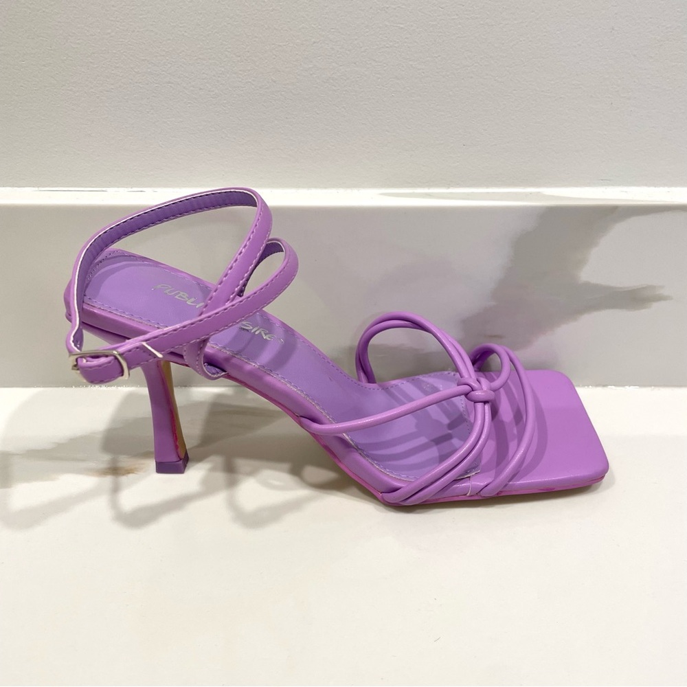NEW Public Desire Strappy Square Toe Heeled Sandals (size 6)